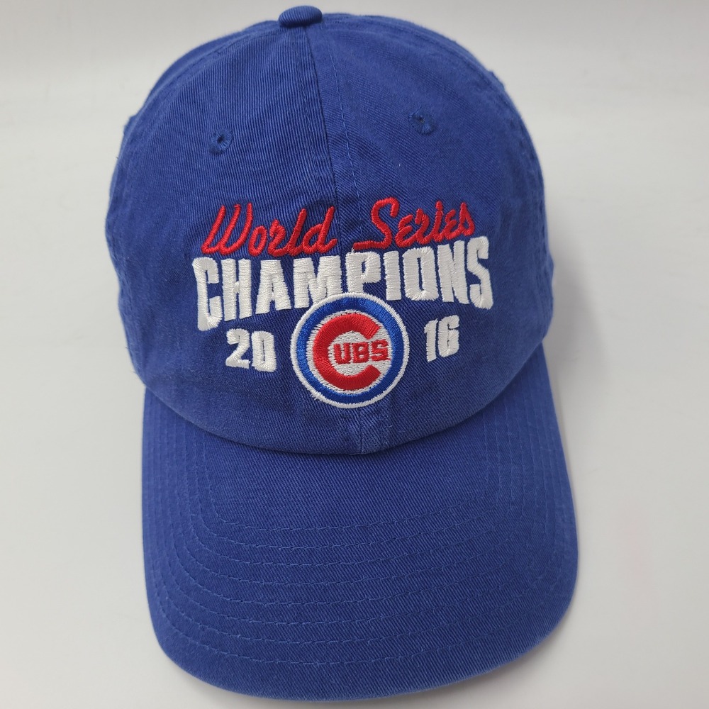 Chicago Cubs Hat Strapback 47 Brand Clean Up Blue 2016 World Series Champions